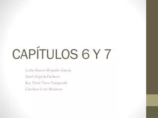 cap tulos 6 y 7