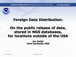 Foreign Data Distribution: On the public release of data, stored in NGS databases,
