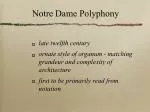 Notre Dame Polyphony - slide 1