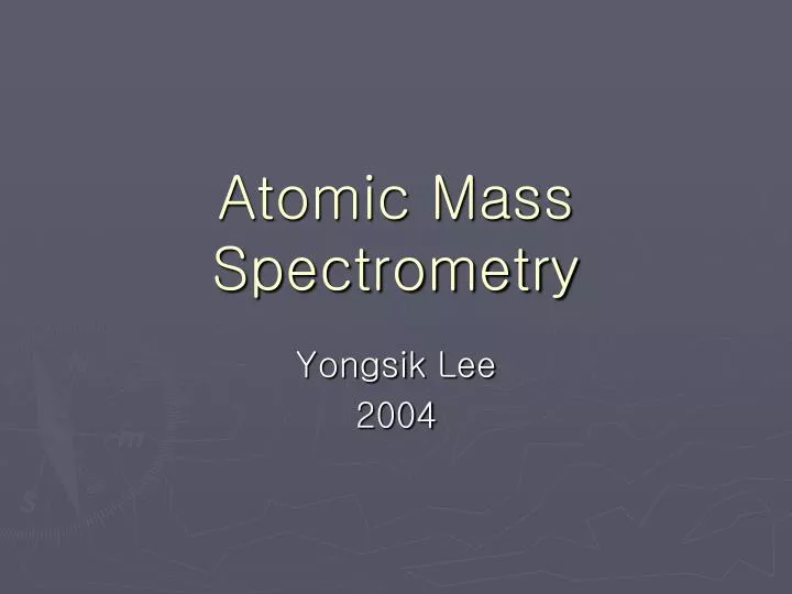 atomic mass spectrometry