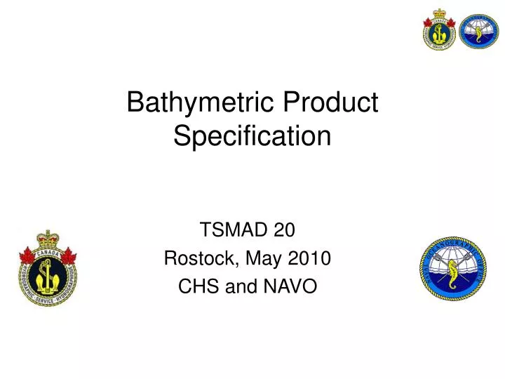 bathymetric product specification