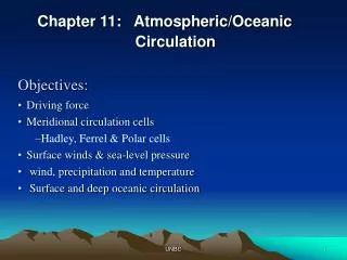 Chapter 11: Atmospheric/Oceanic Circulation