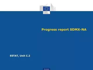 Progress report SDMX-NA