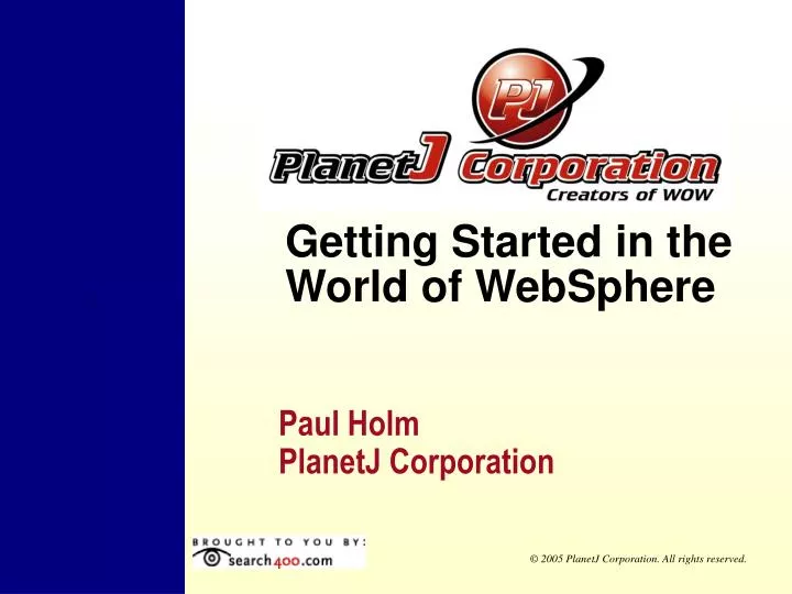 getting started in the world of websphere