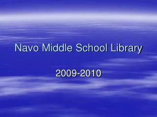 Navo Middle School Library