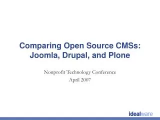 Comparing Open Source CMSs: Joomla, Drupal, and Plone