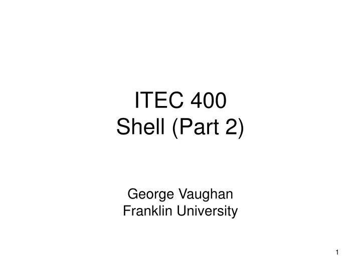 itec 400 shell part 2