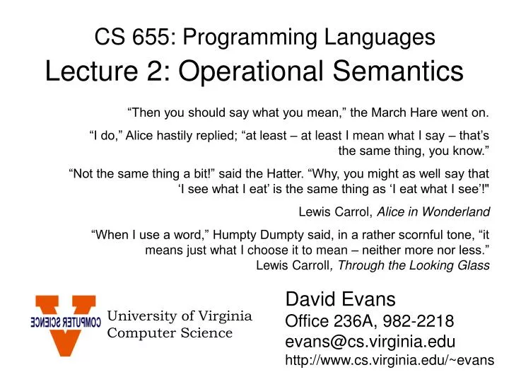 cs 655 programming languages