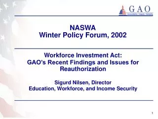 NASWA Winter Policy Forum, 2002