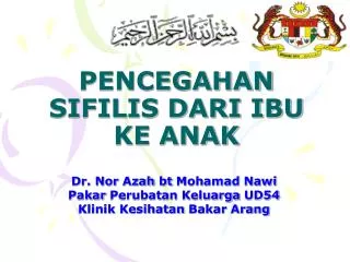 PENCEGAHAN SIFILIS DARI IBU KE ANAK