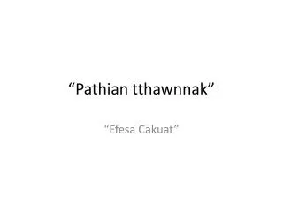 pathian tthawnnak