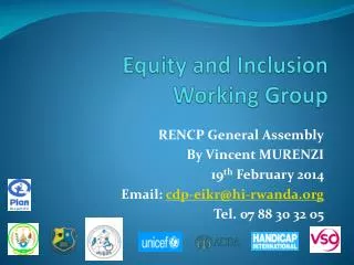 Equity and Inclusion Working Group