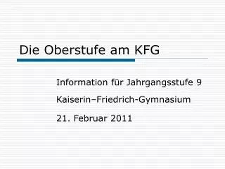 die oberstufe am kfg