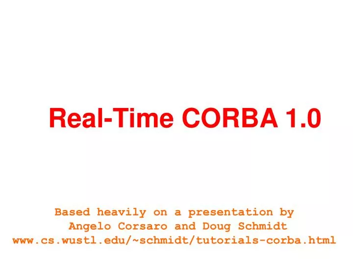real time corba 1 0