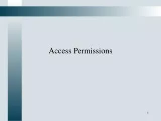 Access Permissions