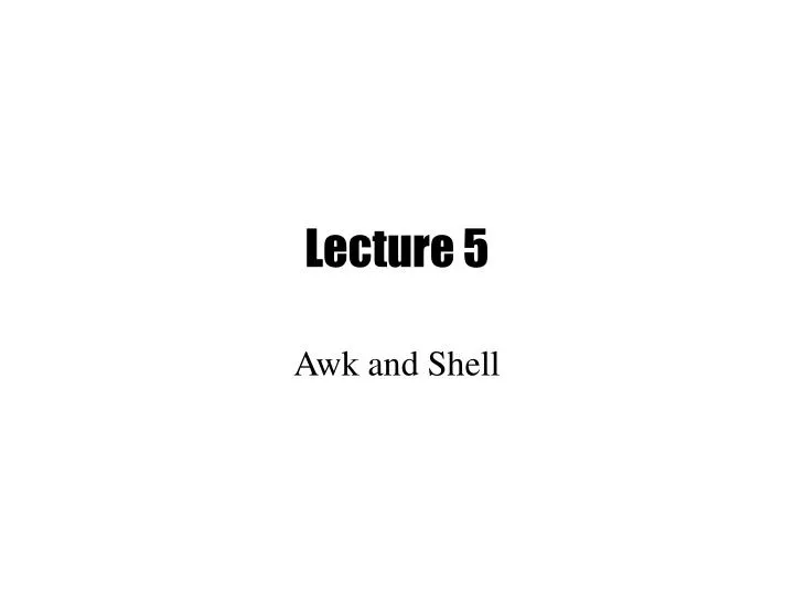 awk and shell