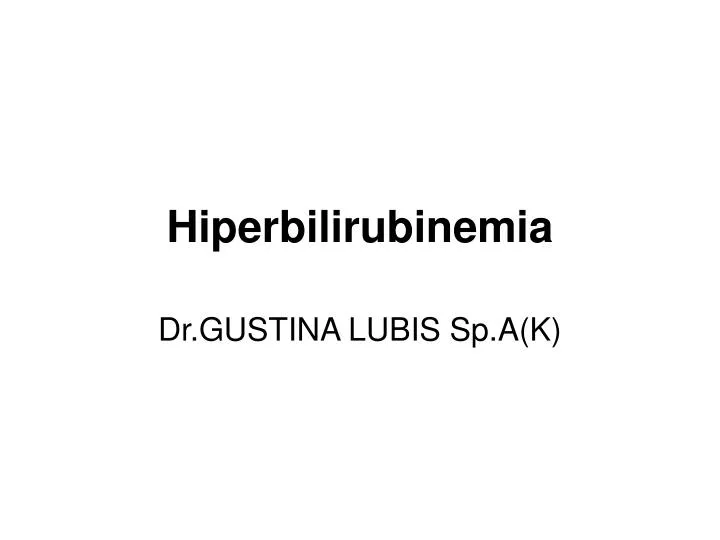 hiperbilirubinemia