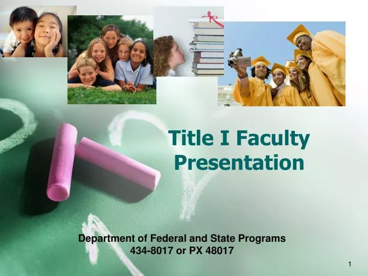title i faculty presentation