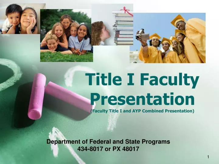 title i faculty presentation faculty title i and ayp combined presentation