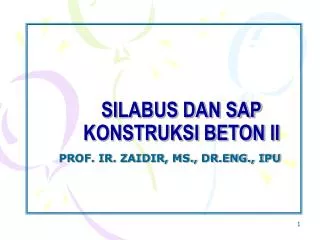 silabus dan sap konstruksi beton ii