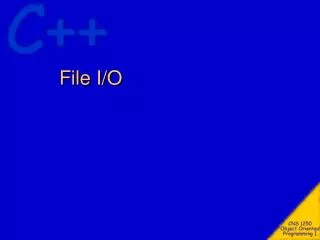 File I/O