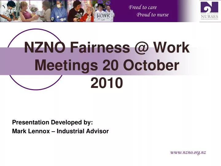 nzno fairness @ work meetings 20 october 2010