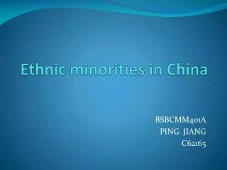 Ethnic minorities in China
