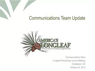 Communications Team Update