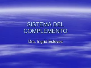sistema del complemento