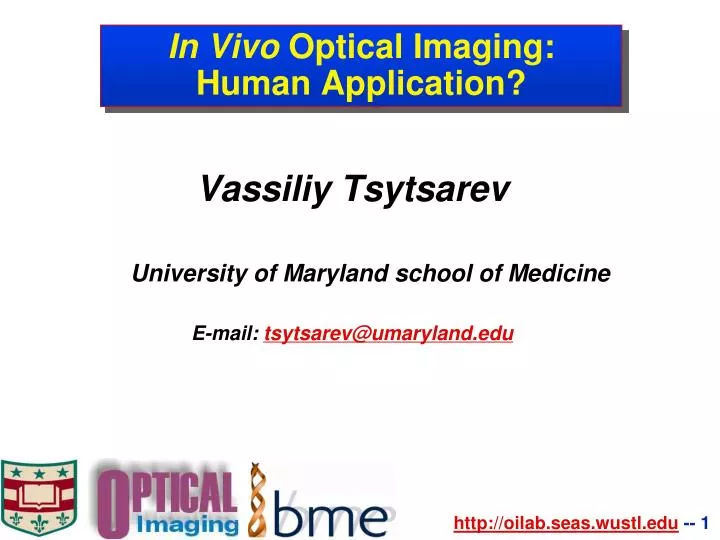 in vivo optical imaging human application