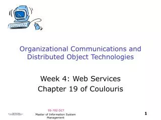 Organizational Communications and Distributed Object Technologies