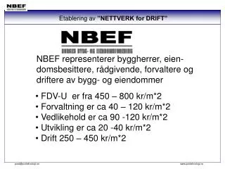 etablering av nettverk for drift