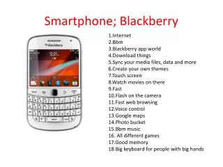 Smartphone; Blackberry