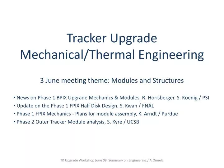 tracker upgrade mechanical thermal engineering