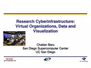 Research Cyberinfrastructure: Virtual Organizations, Data and Visualization