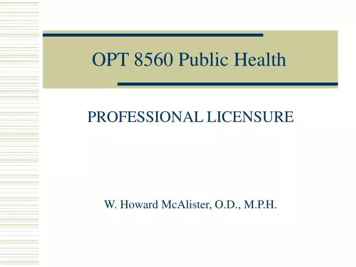 opt 8560 public health