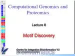 Computational Genomics and Proteomics - slide 1