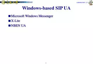 Windows-based SIP UA
