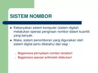 sistem nombor