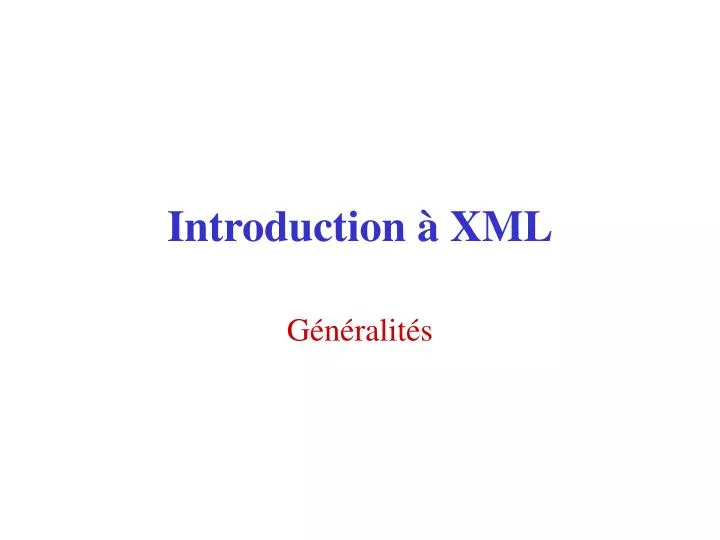 introduction xml