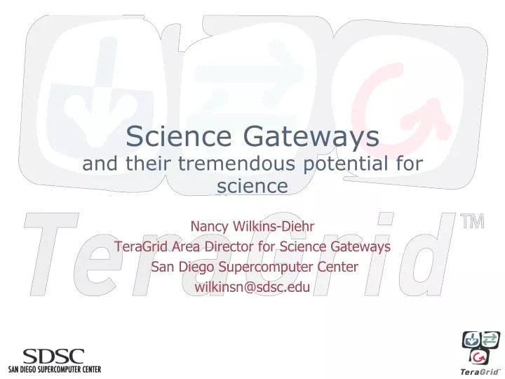science gateways and their tremendous potential for science