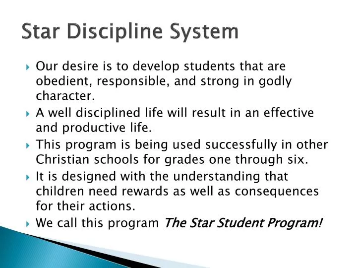 star discipline system