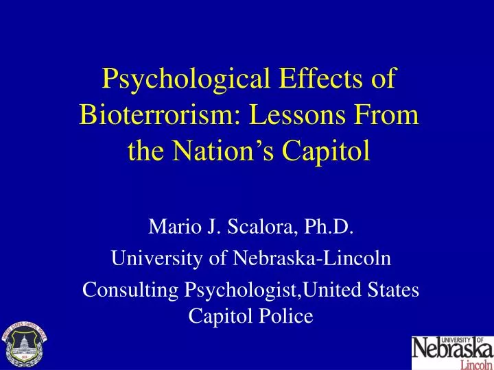 psychological effects of bioterrorism lessons from the nation s capitol