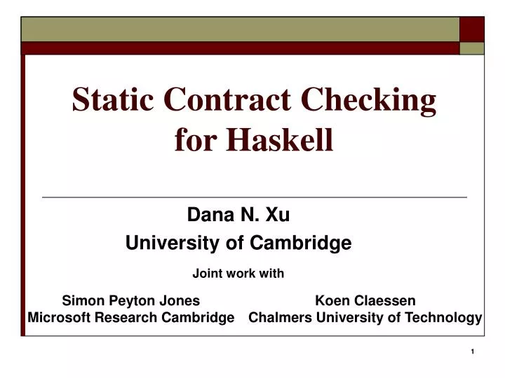 static contract checking for haskell