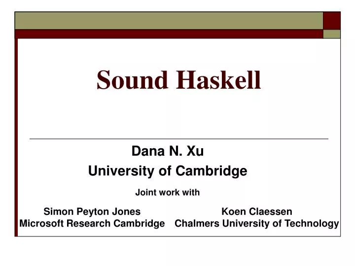 sound haskell