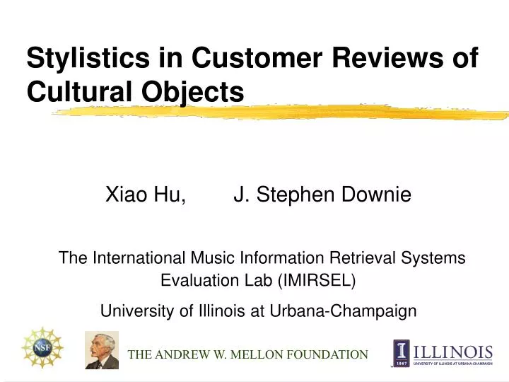 stylistics in customer reviews of cultural objects