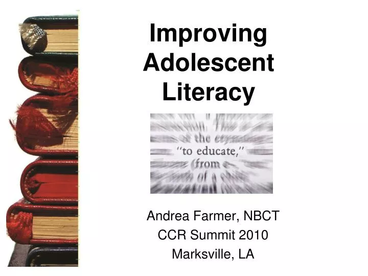 improving adolescent literacy