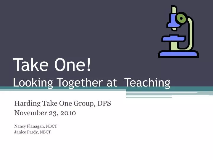 take one looking together at teaching