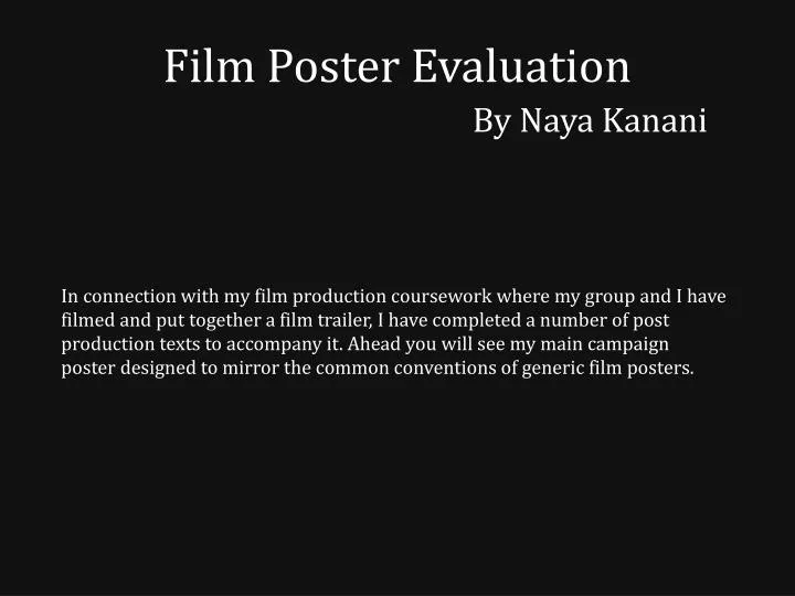 film poster evaluation