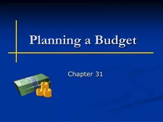 Planning a Budget